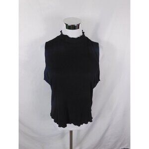 Forever 21 2X Ribbed Mock Neck Tank Made in USA Gothic Witch